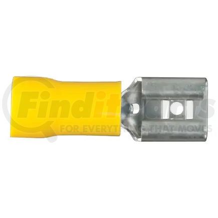 59593 by CURT MANUFACTURING - CURT 59593 12-10 Gauge Yellow Vinyl-Insulated Female Wire Quick Connectors; 100-Pack