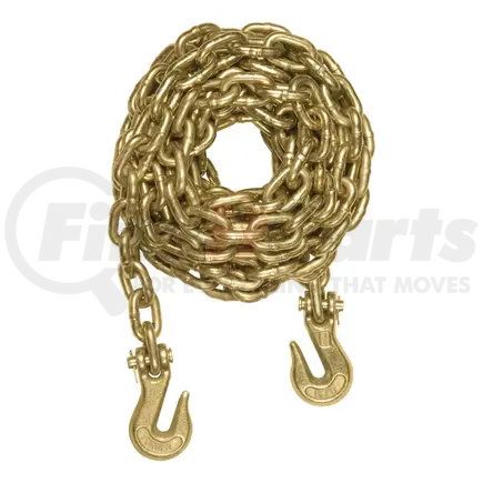 80309 by CURT MANUFACTURING - 14ft. Transport Binder Safety Chain with 2 Clevis Hooks (26;400 lbs; Yellow Zinc