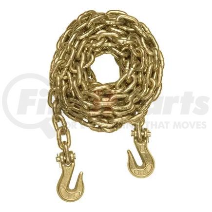 80311 by CURT MANUFACTURING - 20ft. Transport Binder Safety Chain with 2 Clevis Hooks (26;400 lbs; Yellow Zinc