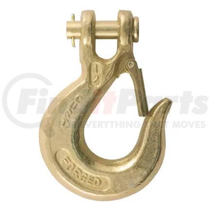 81910 by CURT MANUFACTURING - 1/2in. Safety Latch Clevis Hook (35;000 lbs; 1/2in. Pin)