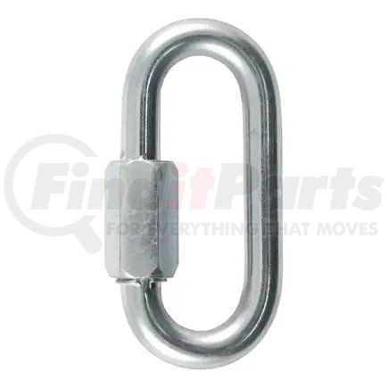 82930 by CURT MANUFACTURING - CURT 82930 Threaded Quick Link Trailer Safety Chain Hook Carabiner Clip; 3/8-Inch Diameter; 11;000 lbs Break Strength