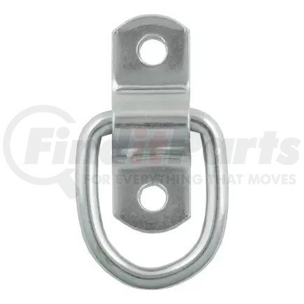 83730 by CURT MANUFACTURING - 1in. x 1-1/4in. Surface-Mounted Tie-Down D-Ring (1;200 lbs; Clear Zinc)