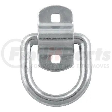 83742 by CURT MANUFACTURING - 3in. x 3in. Surface-Mounted Tie-Down D-Ring (3;600 lbs; Clear Zinc)