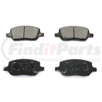 BP1093MS by PRONTO ROTOR - Disc Brake Pad Set - Rear, Semi-Metallic, Slotted, Iron Backing, with Pad Shims and Wear Sensors