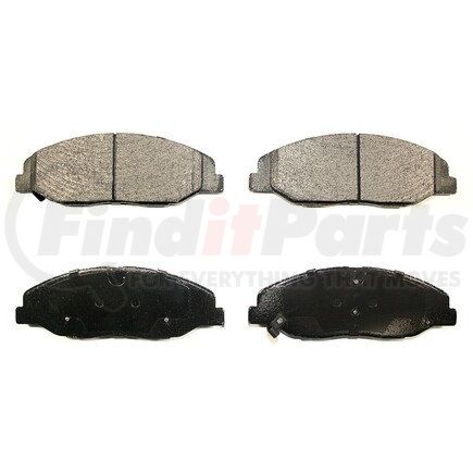 BP1332C by PRONTO ROTOR - Disc Brake Pad Set - Front, Ceramic, Slotted, Iron Backing, with Pad Shims and Wear Sensors