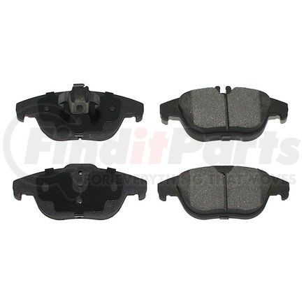 BP1341C by PRONTO ROTOR - Disc Brake Pad Set - Rear, Ceramic, Slotted, Iron Backing, with Pad Shims