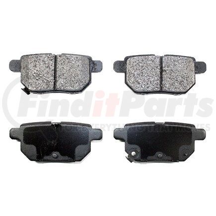 BP1354C by PRONTO ROTOR - Disc Brake Pad Set - Rear, Ceramic, Slotted, Iron Backing, with Pad Shims and Wear Sensors