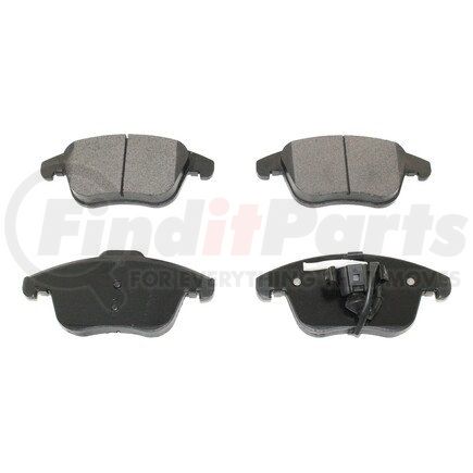 BP1375MS by PRONTO ROTOR - Disc Brake Pad Set - Front, Semi-Metallic, Slotted, Iron Backing, with Pad Shims and Wear Sensors