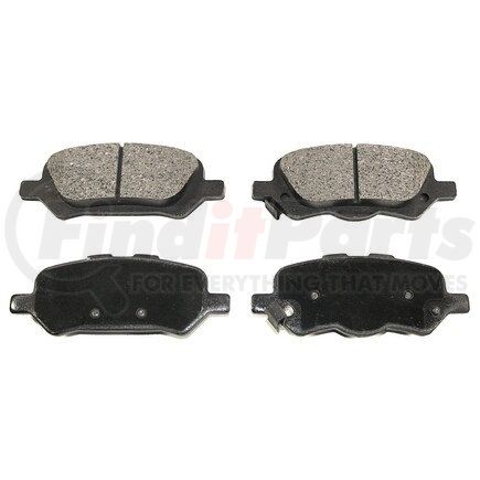 BP1402C by PRONTO ROTOR - Disc Brake Pad Set - Rear, Ceramic, Slotted, Iron Backing, with Pad Shims and Wear Sensors