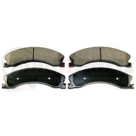 BP1411C by PRONTO ROTOR - Disc Brake Pad Set - Front or Rear, Ceramic, Slotted, Iron Backing, with Pad Shims and Wear Sensors