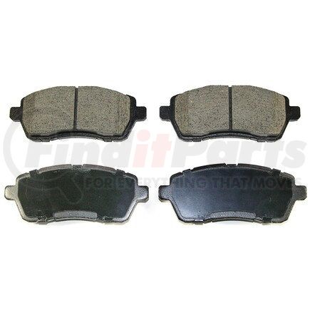 BP1454C by PRONTO ROTOR - Disc Brake Pad Set - Front, Ceramic, Slotted, Iron Backing, with Pad Shims