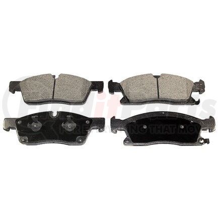 BP1455C by PRONTO ROTOR - Disc Brake Pad Set - Front, Ceramic, Slotted, Iron Backing, with Pad Shims and Wear Sensors