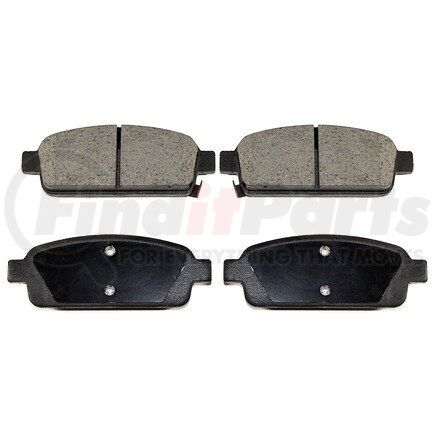 BP1468C by PRONTO ROTOR - Disc Brake Pad Set - Rear, Ceramic, Slotted, Iron Backing, with Pad Shims and Wear Sensors