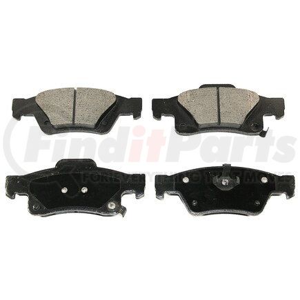 BP1498C by PRONTO ROTOR - Disc Brake Pad Set - Rear, Ceramic, Slotted, Iron Backing, with Pad Shims and Wear Sensors
