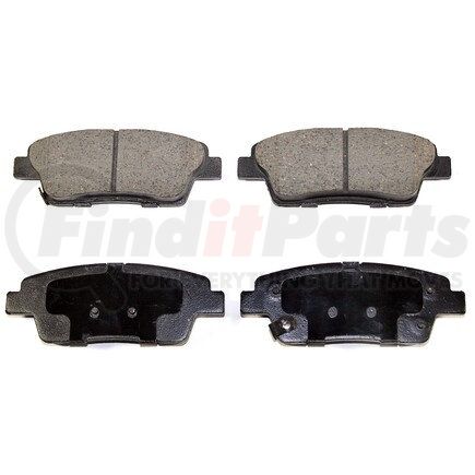 BP1551C by PRONTO ROTOR - Disc Brake Pad Set - Rear, Ceramic, Slotted, Iron Backing, with Pad Shims