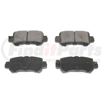 BP1624C by PRONTO ROTOR - Disc Brake Pad Set - Rear, Ceramic, Slotted, Iron Backing, with Pad Shims and Wear Sensors