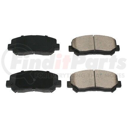 BP1640C by PRONTO ROTOR - Disc Brake Pad Set - Front, Ceramic, Slotted, Iron Backing, with Pad Shims