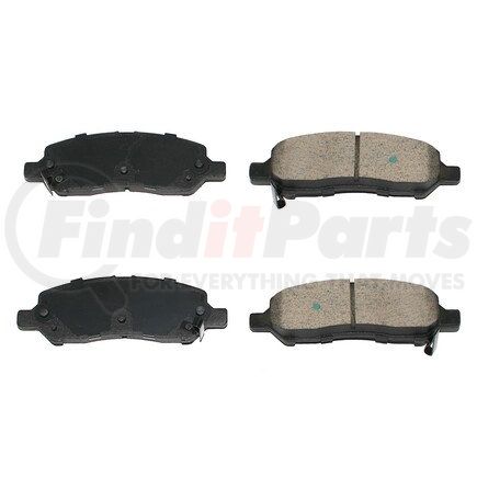 BP1647C by PRONTO ROTOR - Disc Brake Pad Set - Rear, Ceramic, Slotted, Iron Backing, with Pad Shims and Wear Sensors