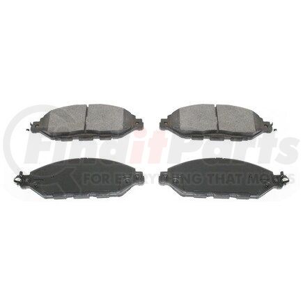 BP1649C by PRONTO ROTOR - Disc Brake Pad Set - Front, Ceramic, Slotted, Iron Backing, with Pad Shims and Wear Sensors