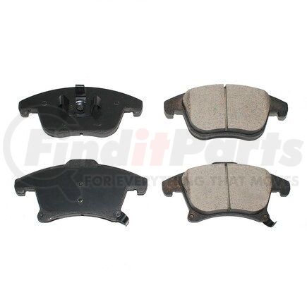 BP1653C by PRONTO ROTOR - Disc Brake Pad Set - Front, Ceramic, Slotted, Iron Backing, with Pad Shims and Wear Sensors