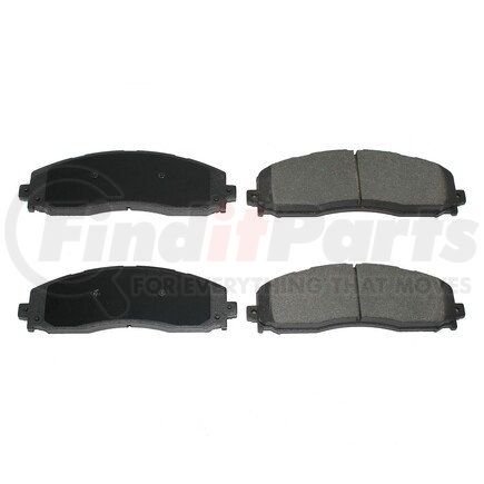 BP1691MS by PRONTO ROTOR - Disc Brake Pad Set - Rear, Semi-Metallic, Slotted, Iron Backing, with Pad Shims