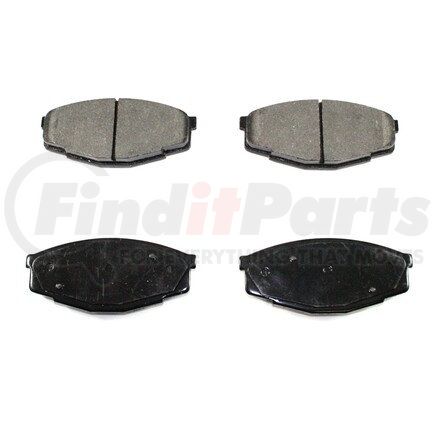 BP207C by PRONTO ROTOR - Disc Brake Pad Set - Front, Ceramic, Slotted, Iron Backing, with Pad Shims