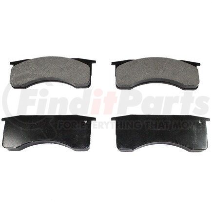 BP769MS by PRONTO ROTOR - Disc Brake Pad Set - Front or Rear, Semi-Metallic, Slotted, Iron Backing, with Pad Shims and Wear Sensors