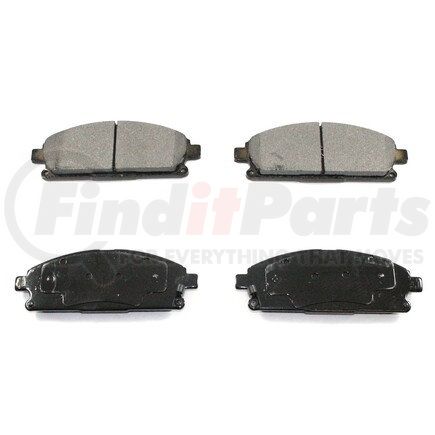 BP855C by PRONTO ROTOR - Disc Brake Pad Set - Front, Ceramic, Slotted, Iron Backing, with Pad Shims and Wear Sensors