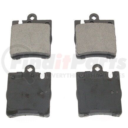 BP873MS by PRONTO ROTOR - Disc Brake Pad Set - Rear, Semi-Metallic, Slotted, Iron Backing, with Pad Shims