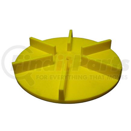 1308902 by BUYERS PRODUCTS - Vehicle-Mounted Salt Spreader Spinner - 18 in. O.D, Yellow, Poly, Clockwise