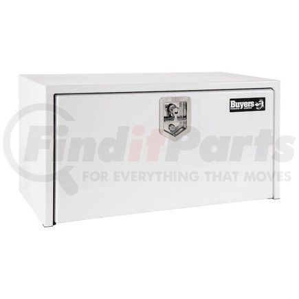 1702417 by BUYERS PRODUCTS - Truck Tool Box - White, Steel, Underbody, 18 x 18 x 66 in.