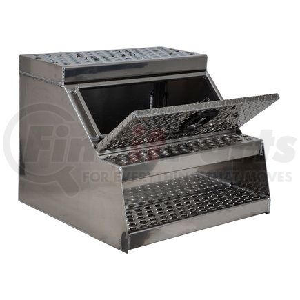 1705183 by BUYERS PRODUCTS - Truck Tool Box - Heavy Duty Diamond Tread Aluminum Step Box, 24 x 28 x 30 in.