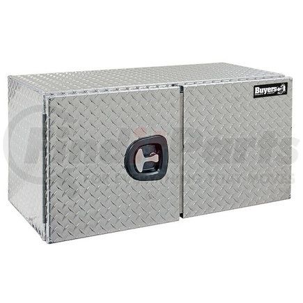 1705215 by BUYERS PRODUCTS - 18x18x60 Inch Diamond Tread Aluminum Underbody Truck Box - Double Barn Door, 3-Point Compression Latch