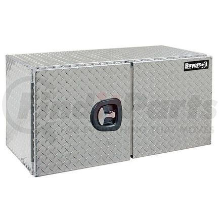 1705210 by BUYERS PRODUCTS - 18x18x48 Inch Diamond Tread Aluminum Underbody Truck Box - Double Barn Door, 3-Point Compression Latch