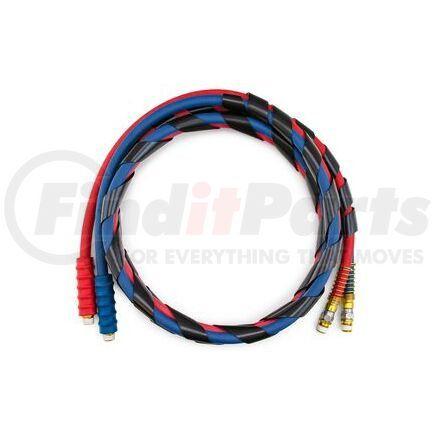 BR455180DSETW by TRAMEC SLOAN - 3/8 X 15' BLUE AND RED HOSE WITH SureGripS SET WRAPPED