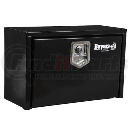 1703322 by BUYERS PRODUCTS - 15 x 13 x 24in. Black Steel Underbody Truck Box with T-Handle