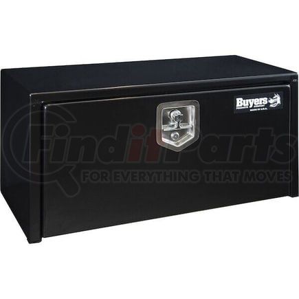 1703326 by BUYERS PRODUCTS - 15 x 13 x 36in. Black Steel Underbody Truck Box with T-Handle