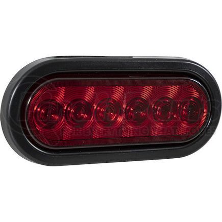 5626157 by BUYERS PRODUCTS - Brake / Tail / Turn Signal Light - 6 in., Red Lens, Oval, with 6 LEDS