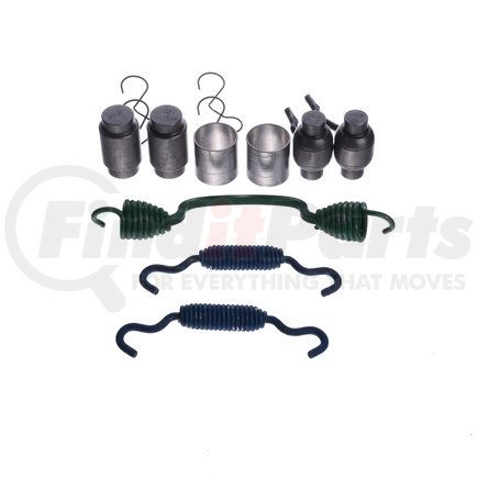 KIT8059 by MERITOR - Drum Brake Hardware Kit - Steer Axle, 16.5 in. Brake Drum Diameter