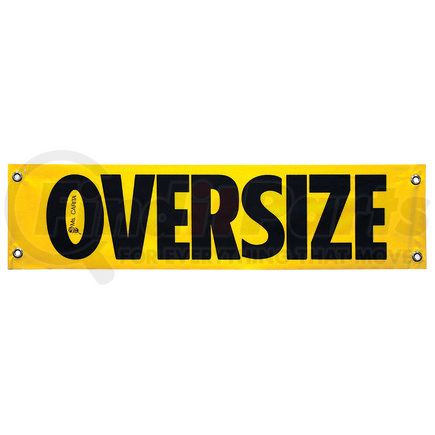 CV110AK by MS CARITA - SafeTruck "OVERSIZE" Banner - 48 in. x 12 in., Vinyl, #5 Toothed Grommets