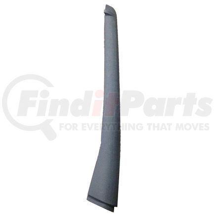 18-29601-001 by FREIGHTLINER - Body A-Pillar Trim Panel - Right Side, Polycarbonate/ABS, Black, 2.5 mm THK