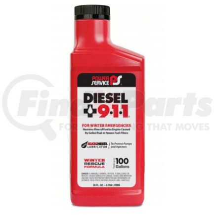 8026 by POWER SERVICE - Fuel Additive - Diesel 911®, Winter Rescue Formula, Anti-Gel Treatment, 26 Oz.