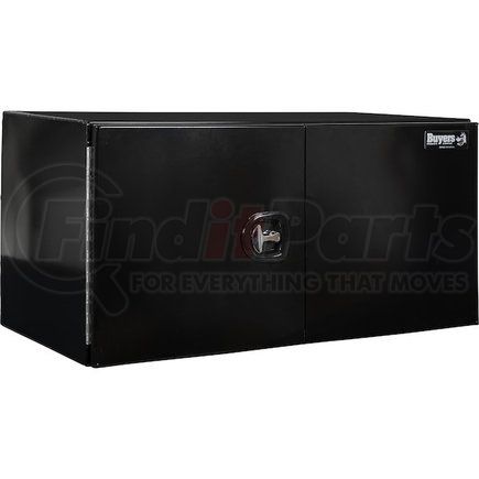 1705840 by BUYERS PRODUCTS - 24x24x48 Inch Black Smooth Aluminum Underbody Truck Tool Box - Double Barn Door, 3-Point Compression Latch