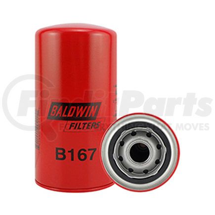 B167 by BALDWIN - Engine Oil Filter - used for Dresser, Hough, International Engines, Equipment