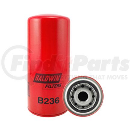 B236 by BALDWIN - Engine Oil Filter - Full-Flow Lube Or Hydraulic Spin-On used for Various Applications