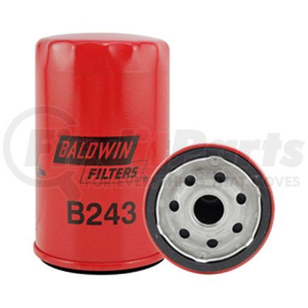 B243 by BALDWIN - Engine Oil Filter - Full-Flow Lube Spin-On used for Various Applications