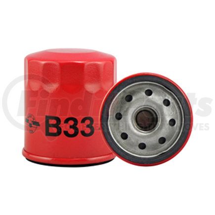 B33 by BALDWIN - Engine Oil Filter - Full-Flow Lube Spin-On used for Various Applications