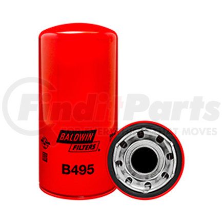 B495 by BALDWIN - Engine Oil Filter - Full-Flow Lube Spin-On used for Detroit Diesel Engines