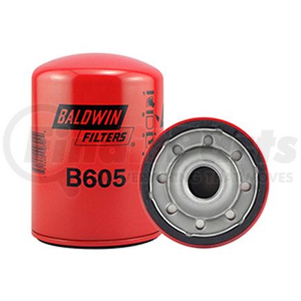 B605 by BALDWIN - Engine Oil Filter - used for Hitachi Equipment, Nissan, Volvo Engines, Trucks