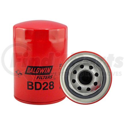 BD28 by BALDWIN - Engine Oil Filter - Dual-Flow Lube Spin-On used for Ford Light-Duty Trucks